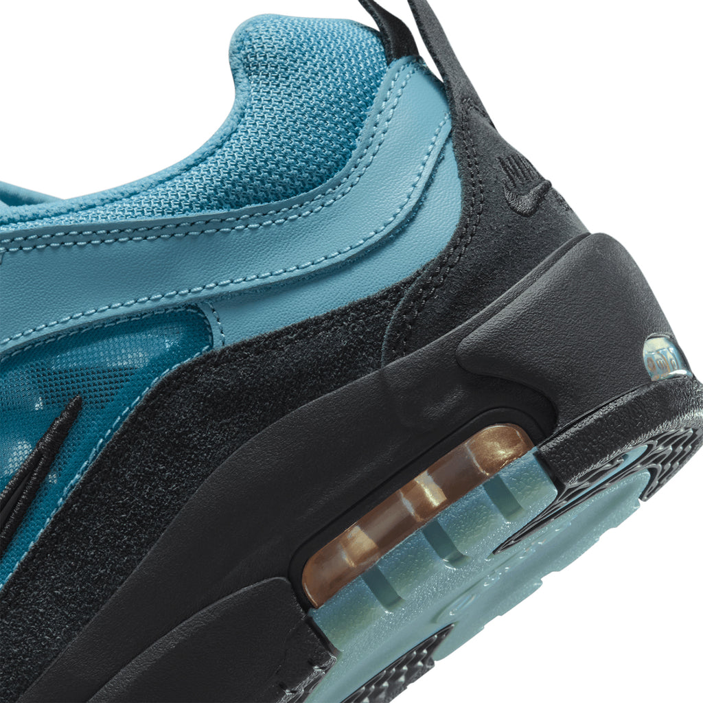 Nike SB Air Max Ishod Shoes - Denim Turq / Black - Denim Turq - Black - heel