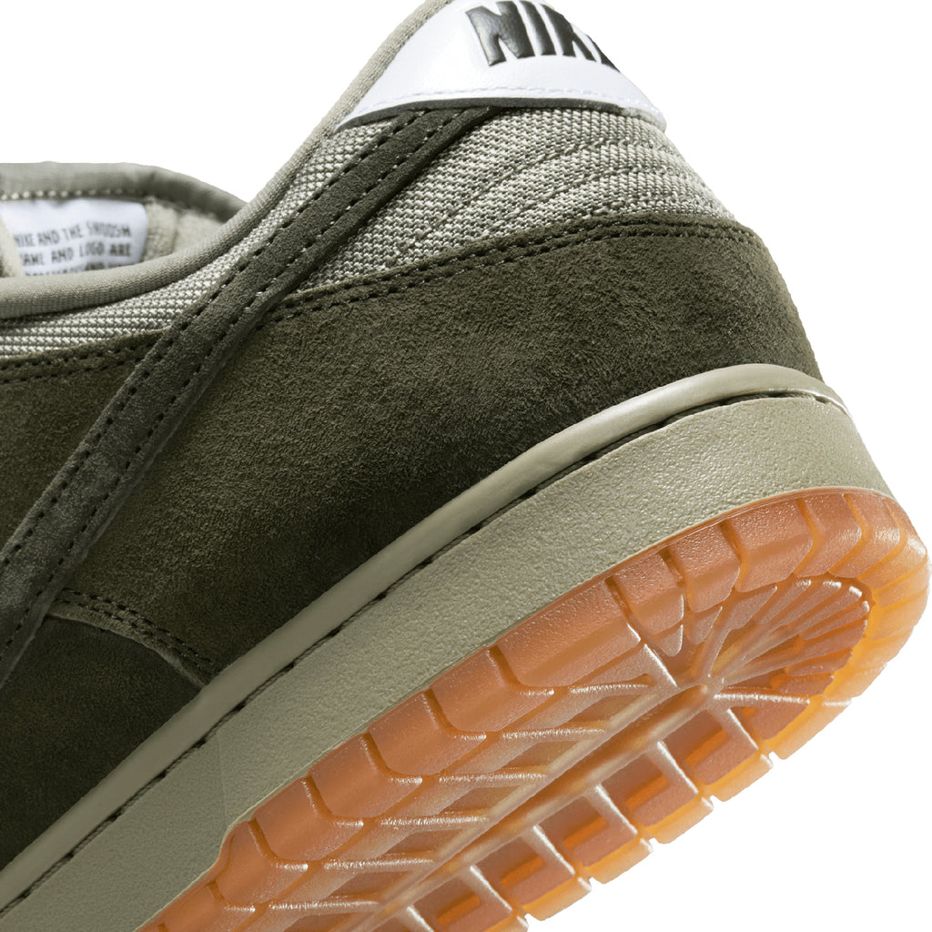 Nike SB Dunk Low Pro B Shoe - Sequoia / Sequoia - Light Army - White - heel
