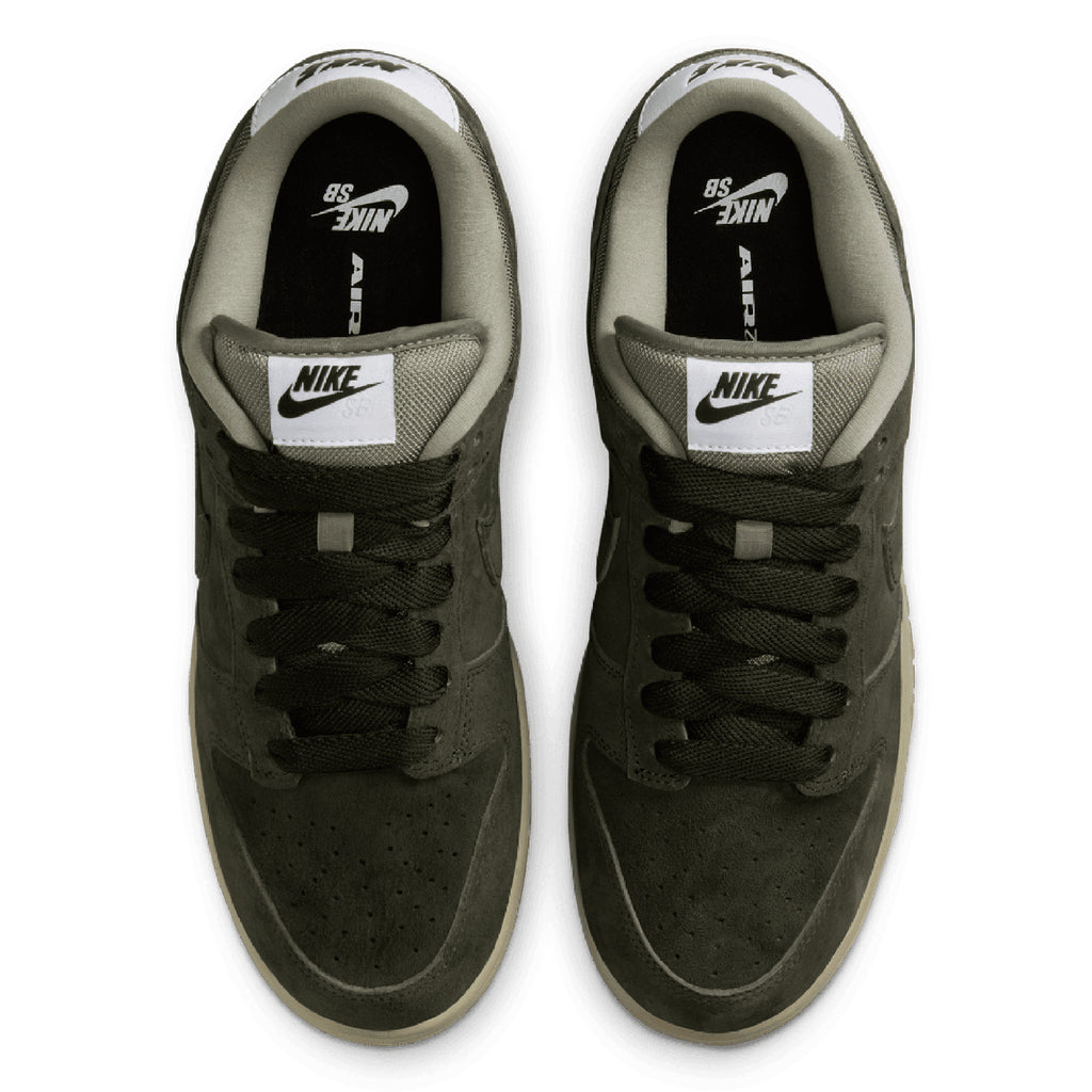 Nike SB Dunk Low Pro B Shoe - Sequoia / Sequoia - Light Army - White - top