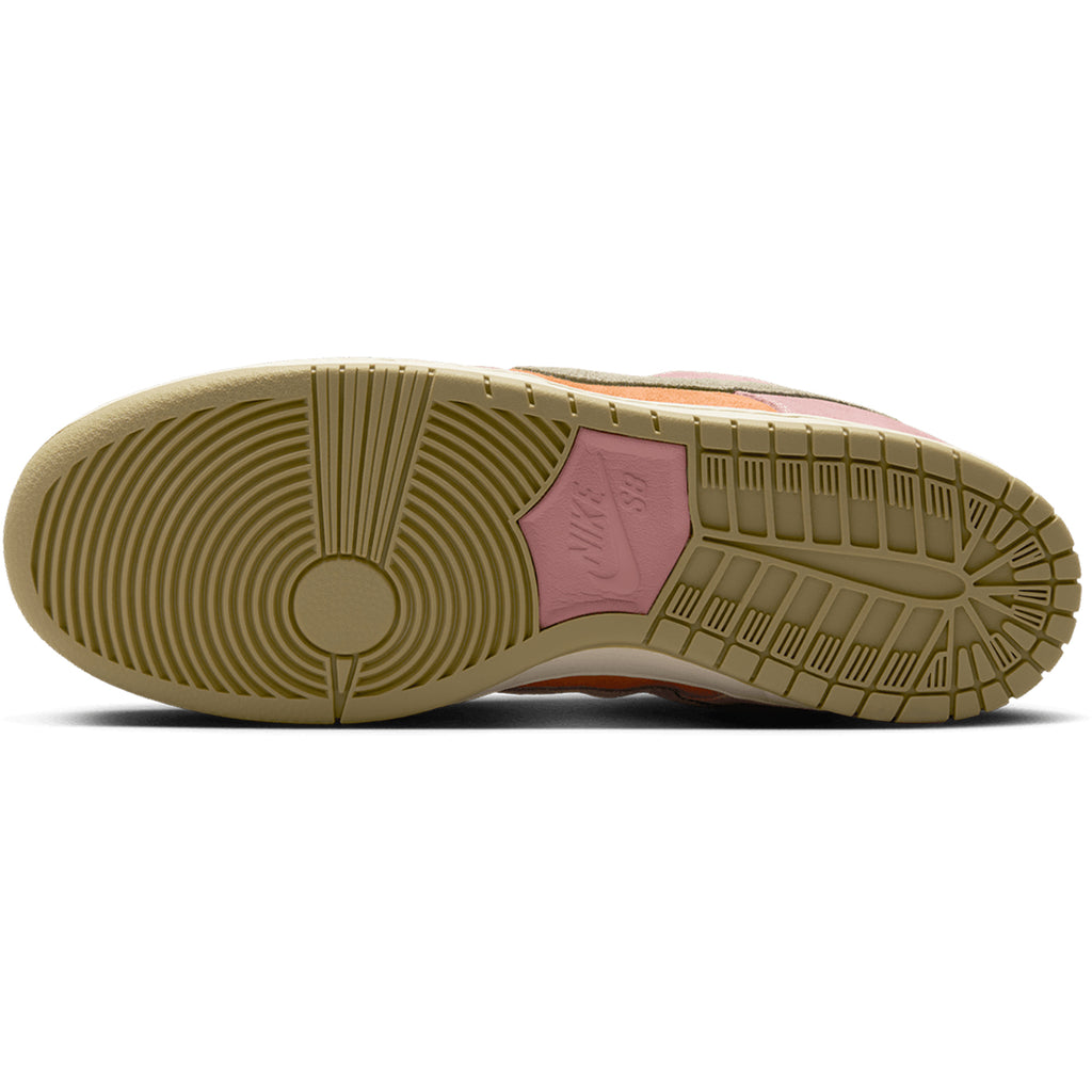 Nike SB Dunk Low Pro  Shoe - Red Stardust / Neutral Olive - Monarch - sole