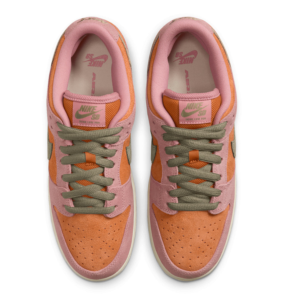 Nike SB Dunk Low Pro  Shoe - Red Stardust / Neutral Olive - Monarch - top