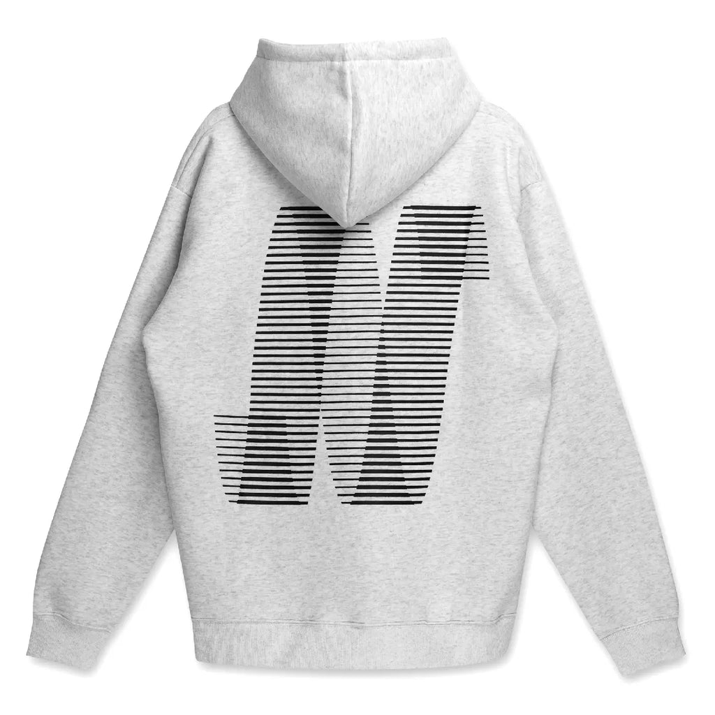 North Skate Mag N Logo Hoodie - Light Grey / Black - back