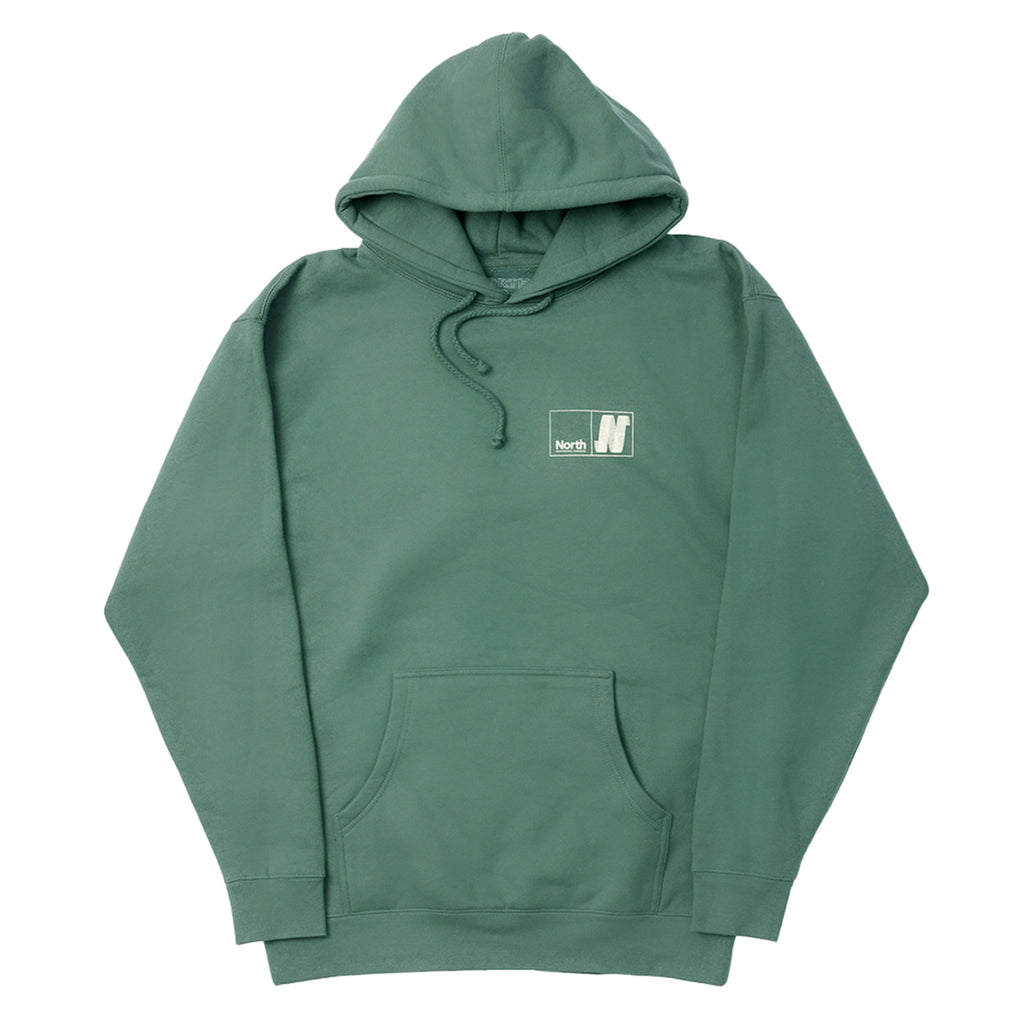 North Skate Mag N Logo Hoodie - Pine Green / Amber - front