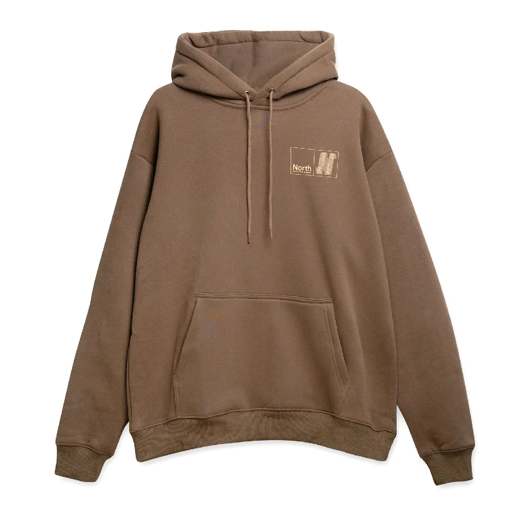 North Skate Mag N Logo Hoodie - Brown / Sand - front