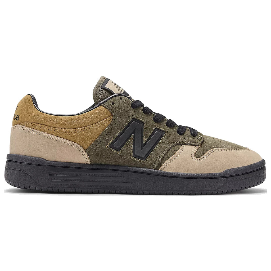 New Balance Numeric NM480 Shoes - Olive / Tan - Side Profile 