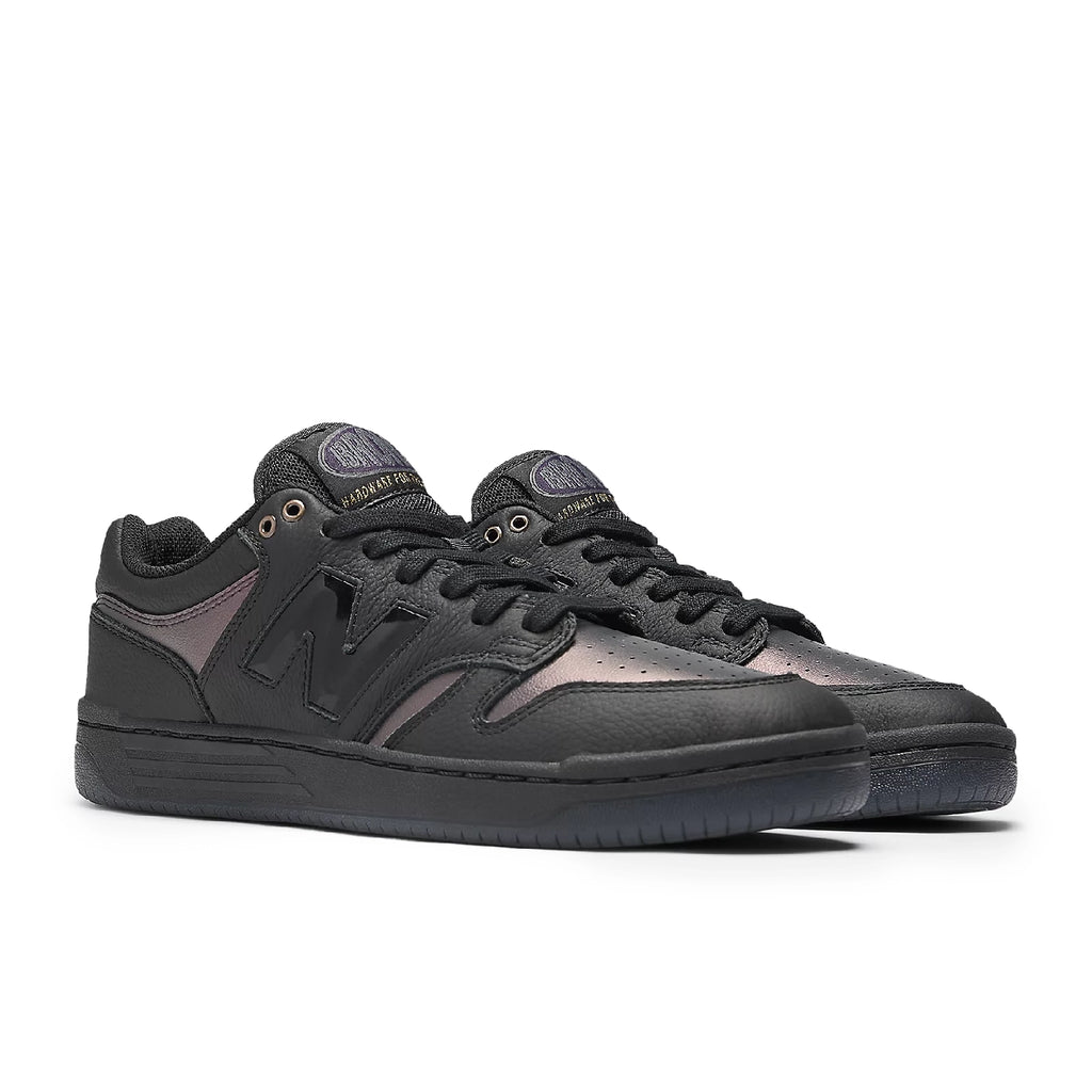New Balance Numeric x Bronze 56K NM480 Shoes - Black / Purple - pair