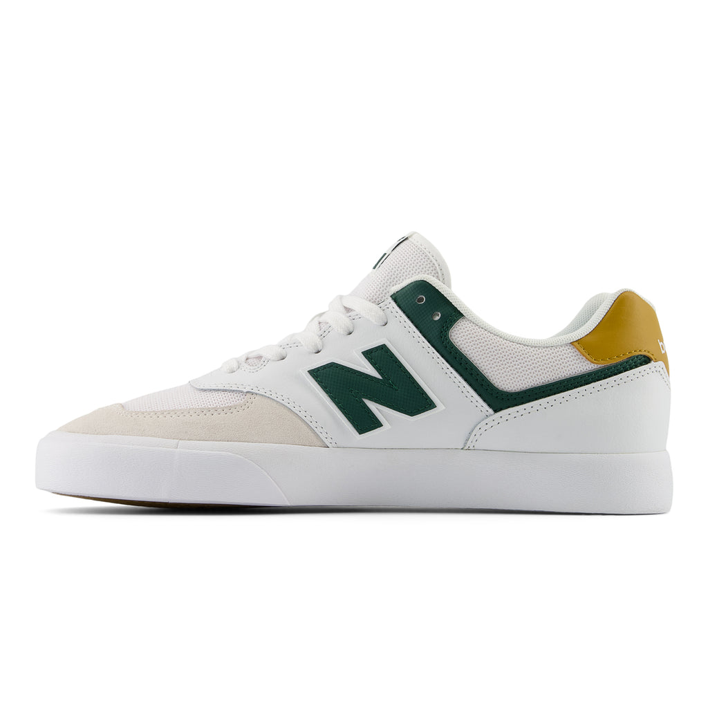 New Balance Numeric NM574V  Shoes - White / Night Watch Green