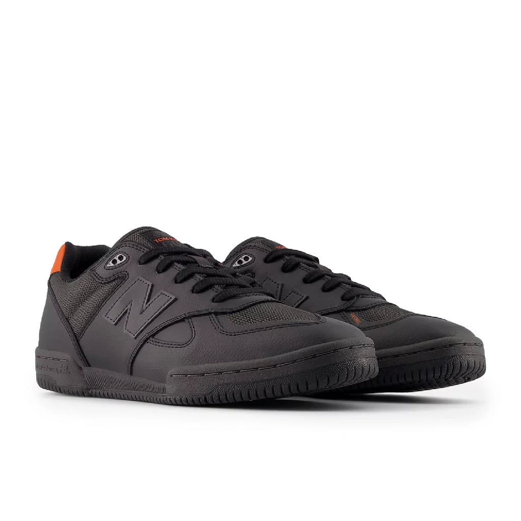 New Balance Numeric NM600 Tom Knox Shoes - Black / Orange - pair