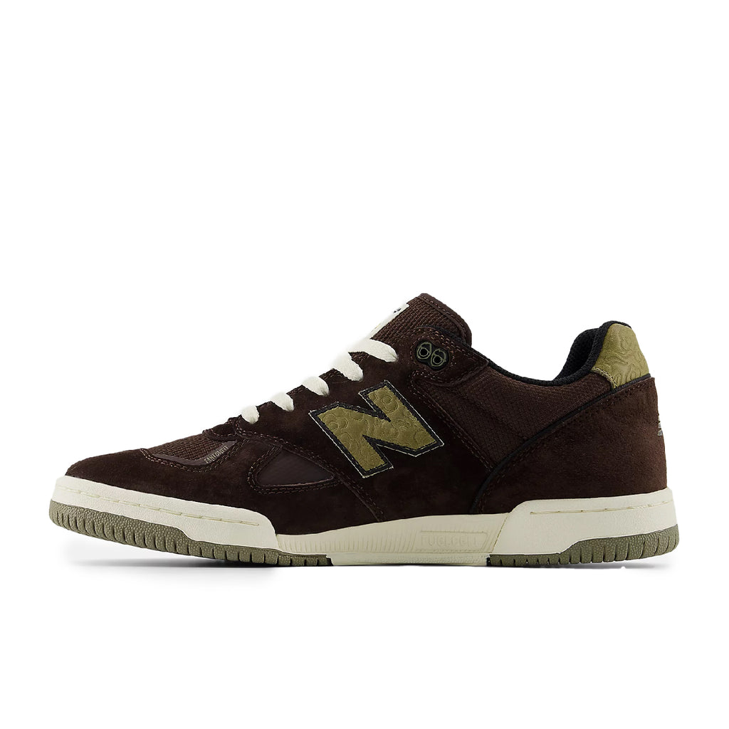 New Balance Numeric 'Krooked' NM600 Tom Knox Shoes - Chocolate / Olive - side