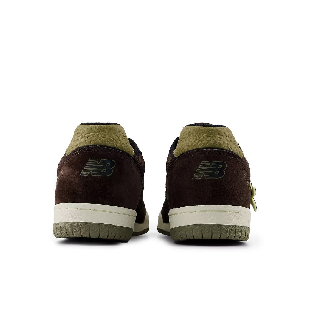 New Balance Numeric 'Krooked' NM600 Tom Knox Shoes - Chocolate / Olive - back