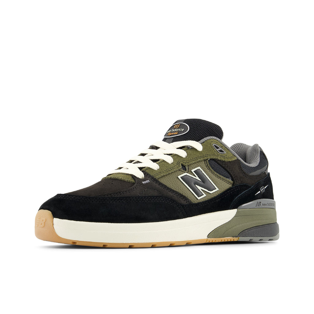 New Balance Numeric 'Andrew Reynolds' NM933 Shoes - Black / Dark Olivine - left