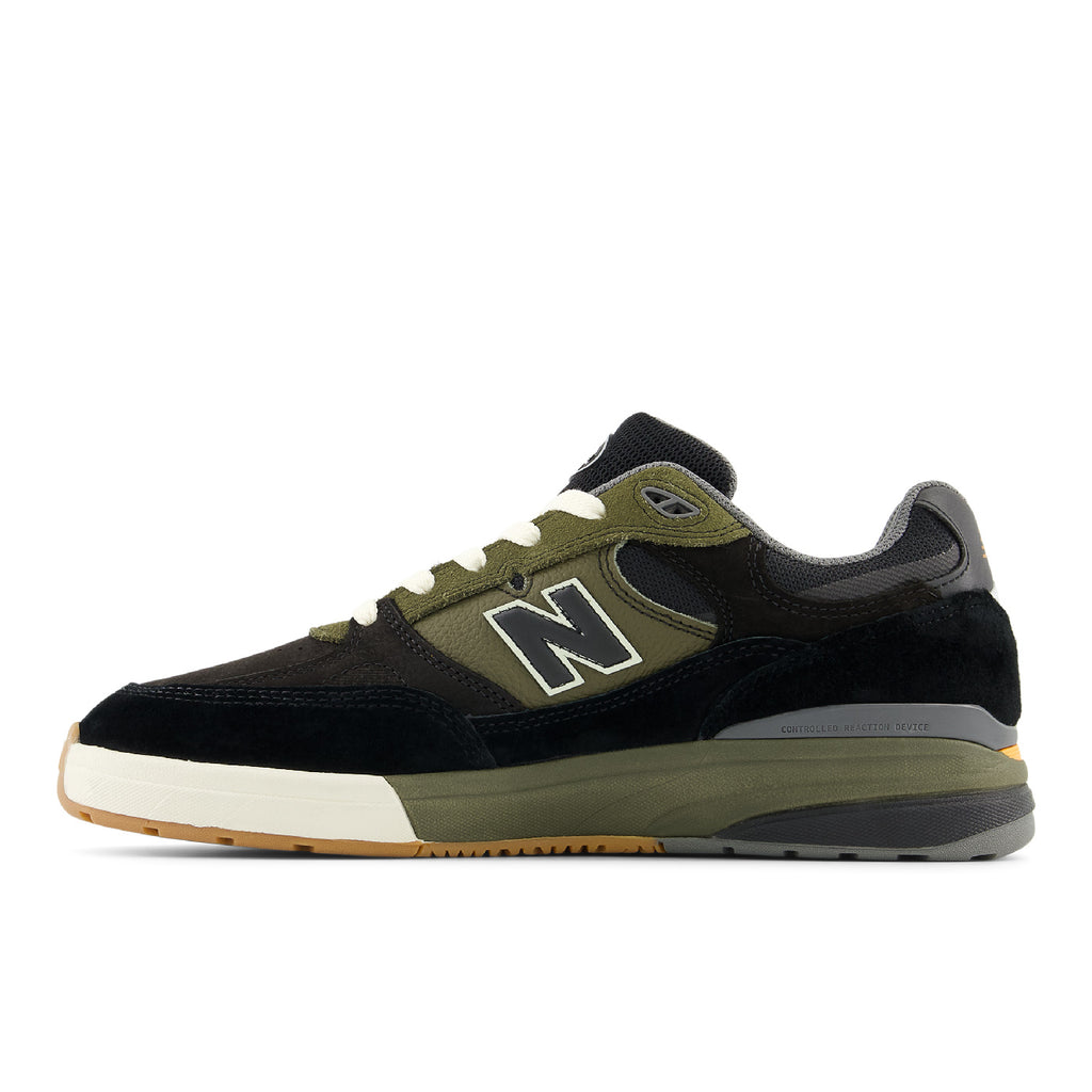 New Balance Numeric 'Andrew Reynolds' NM933 Shoes - Black / Dark Olivine - side