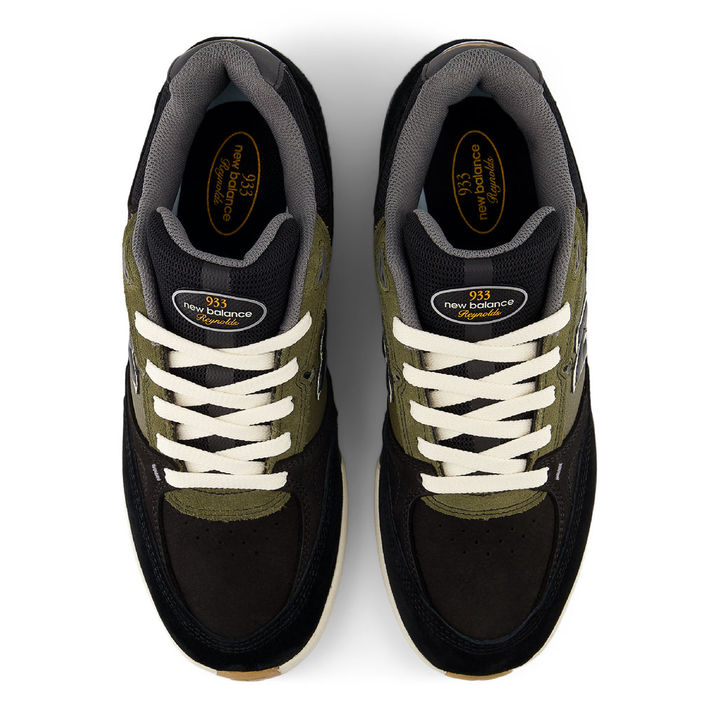 New Balance Numeric 'Andrew Reynolds' NM933 Shoes - Black / Dark Olivine - top