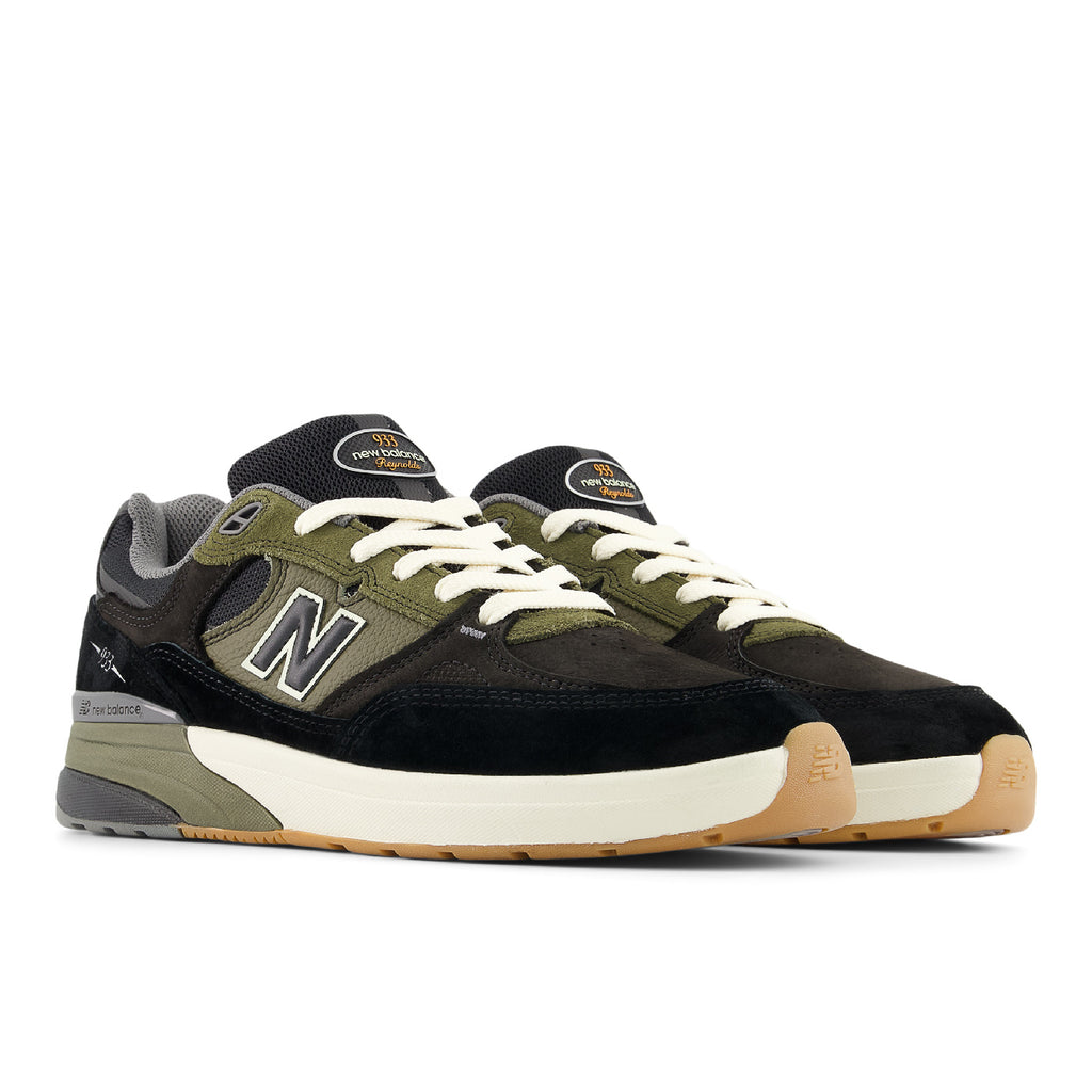 New Balance Numeric 'Andrew Reynolds' NM933 Shoes - Black / Dark Olivine - pair