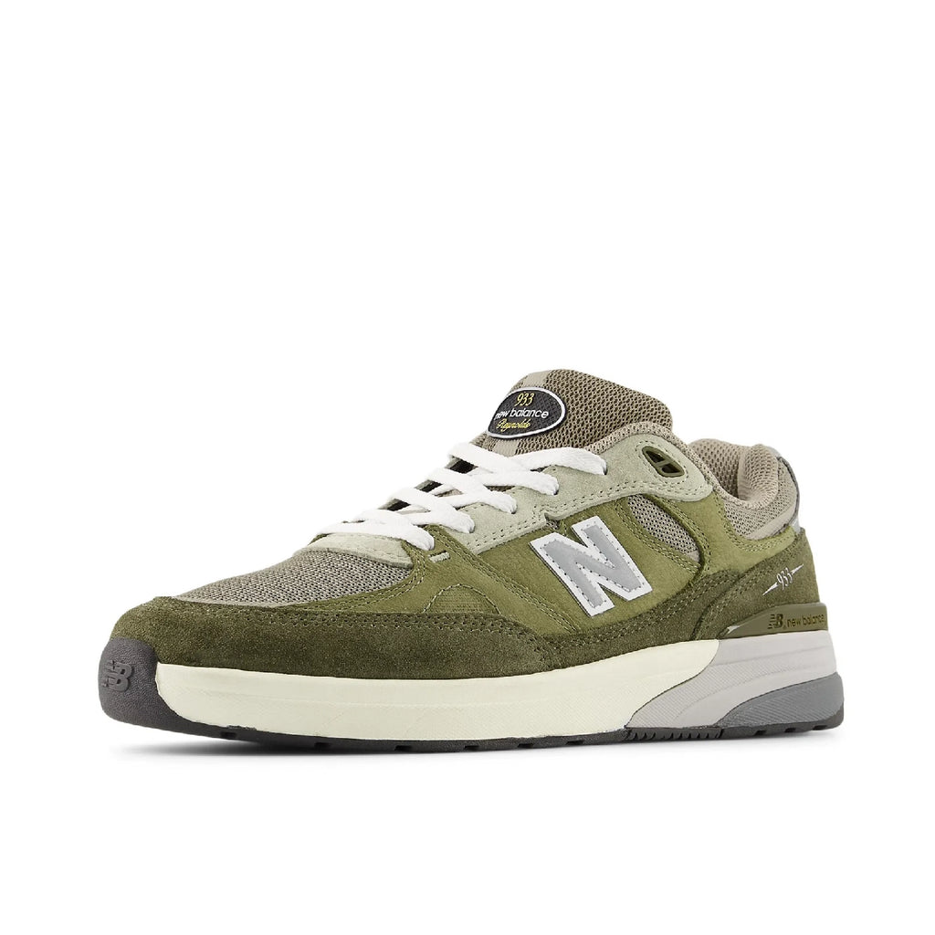 New Balance Numeric 'Andrew Reynolds' NM933 Shoes - Olivine / Dark Olivine - left