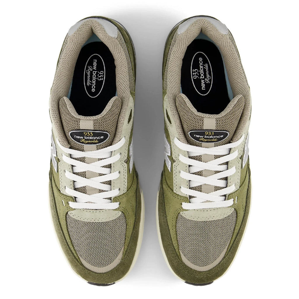 New Balance Numeric 'Andrew Reynolds' NM933 Shoes - Olivine / Dark Olivine - top