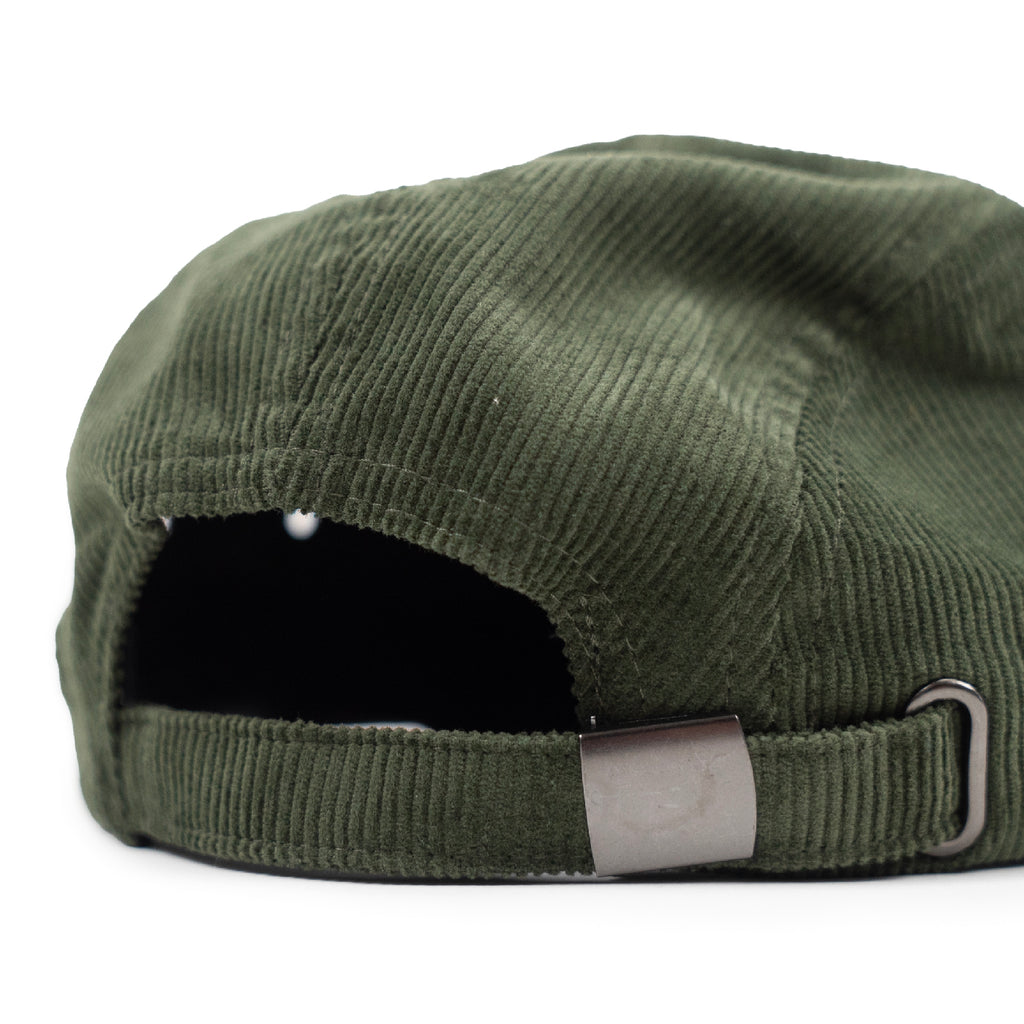 Bored of Southsea Neighbourhood Cord 5 Panel Cap - Olive - back