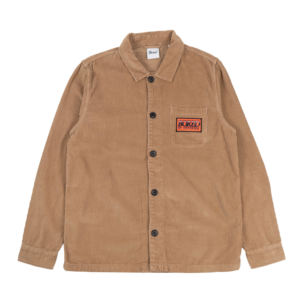 Bored of Southsea Neighbourhood Corduroy L/S Overshirt - Washed Camel - main
