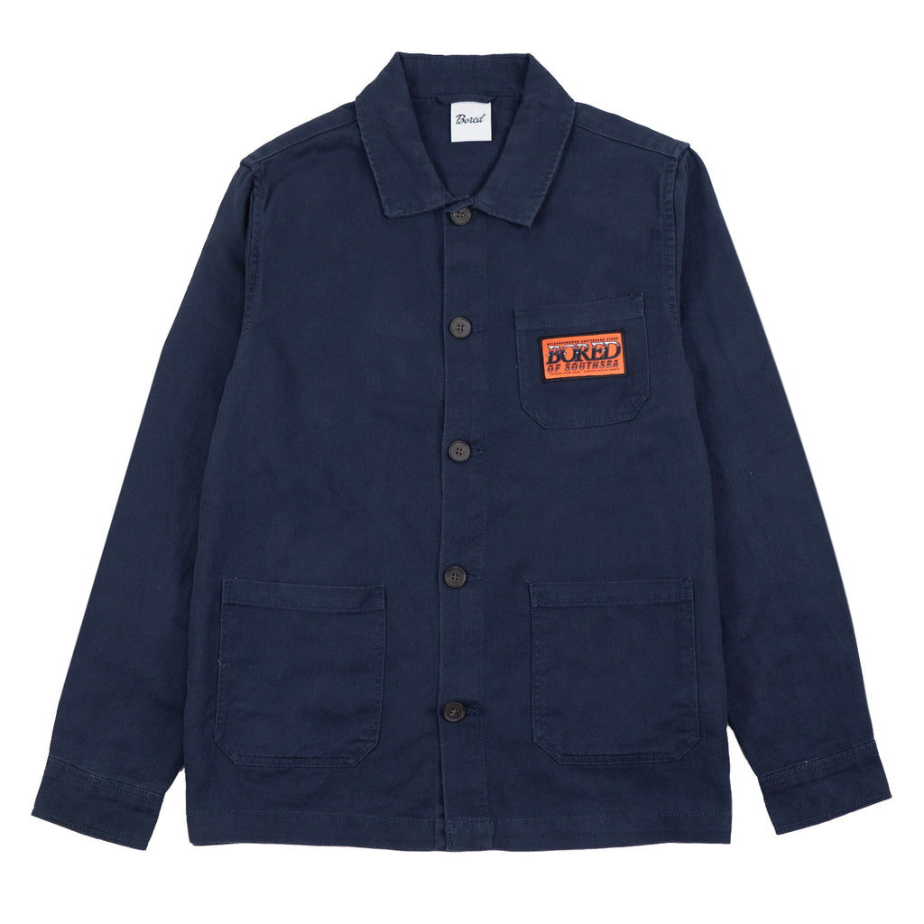 Bored of Southsea Neighbourhood Workers Faded Jacket - Washed Navy - main