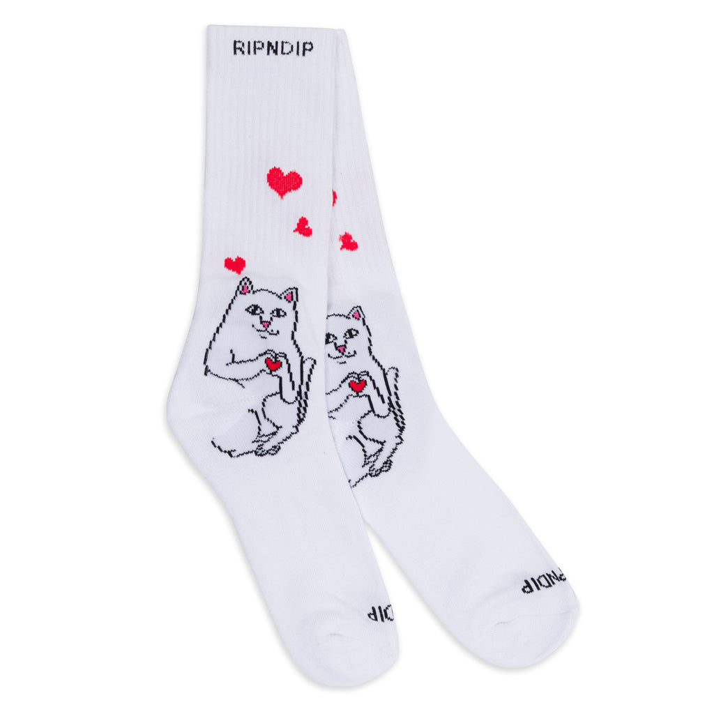 RIPNDIP Nermal Loves Socks - White - pair