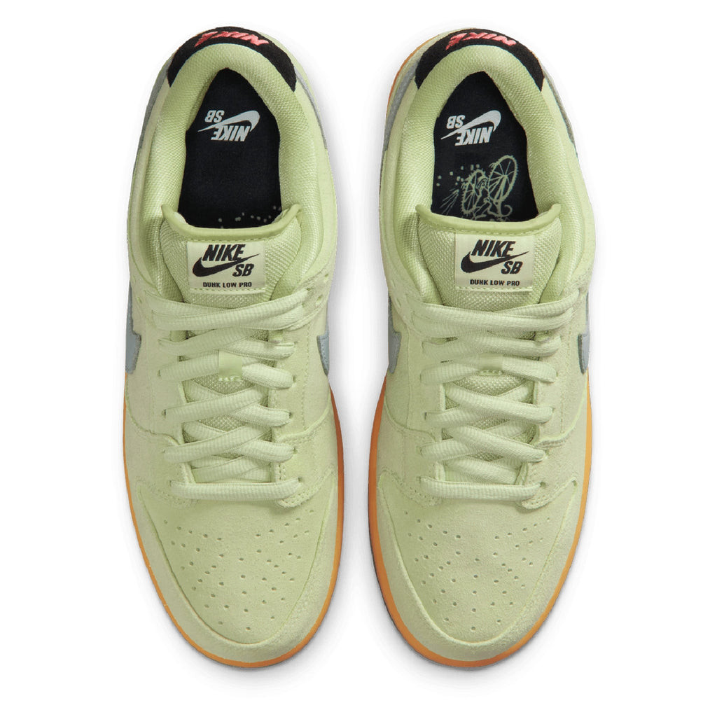 Nike SB Dunk Low Pro  Shoe - Light Liquid Lime / Wolf Grey - Black - top