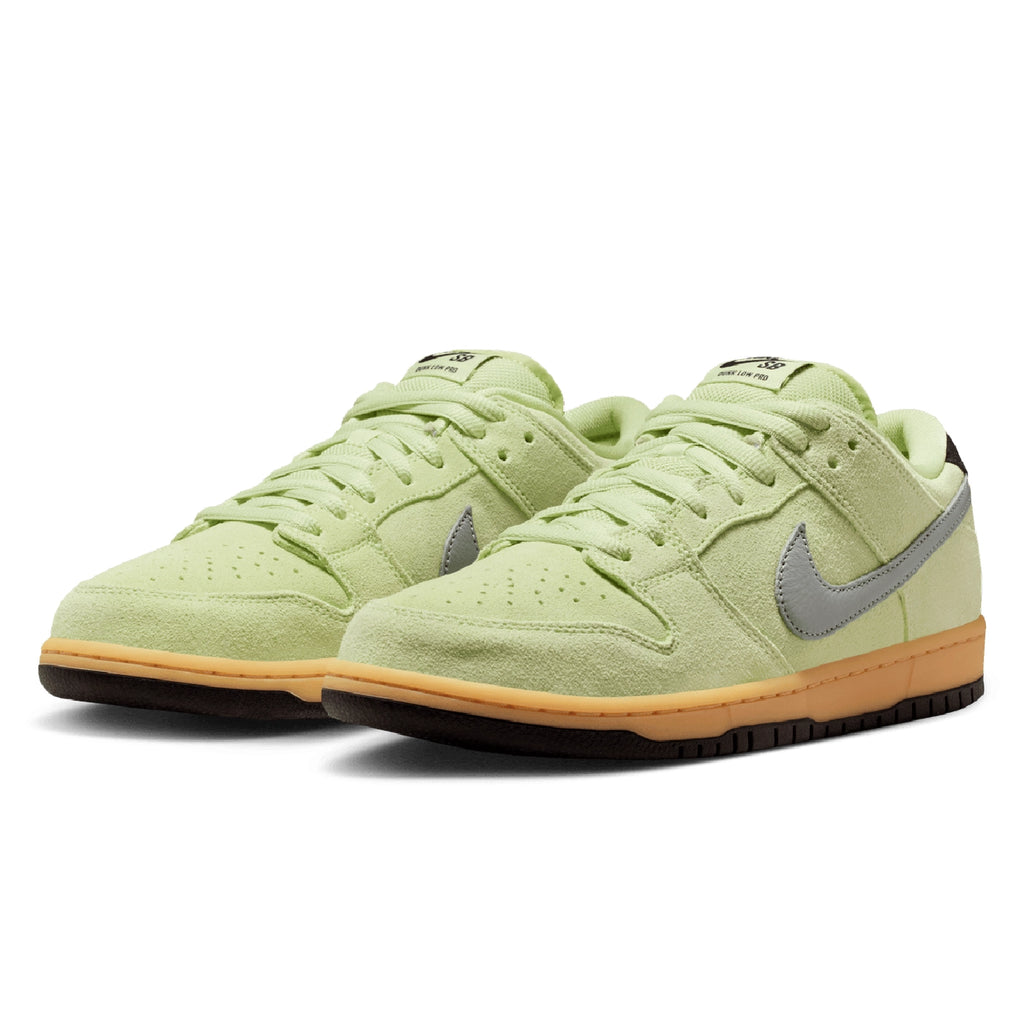 Nike SB Dunk Low Pro  Shoe - Light Liquid Lime / Wolf Grey - Black - pair