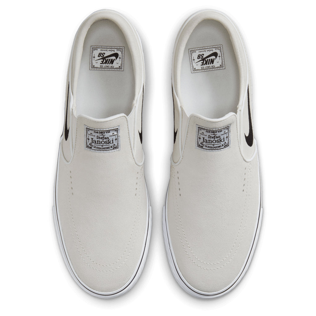 Nike SB Zoom Janoski Slip RM Shoes - Summit White / Black - Summit White - White - top