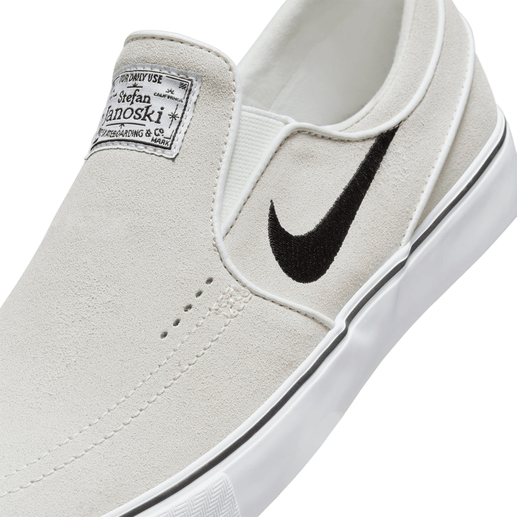 Nike SB Zoom Janoski Slip RM Shoes - Summit White / Black - Summit White - White - closeup