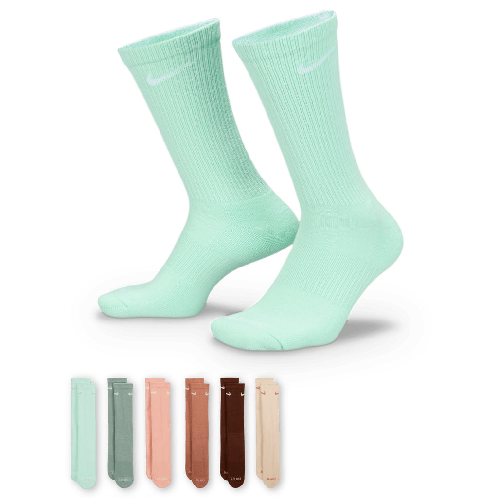 Nike Everyday Plus Cushioned 6 Pack Crew Socks -  Multicolour