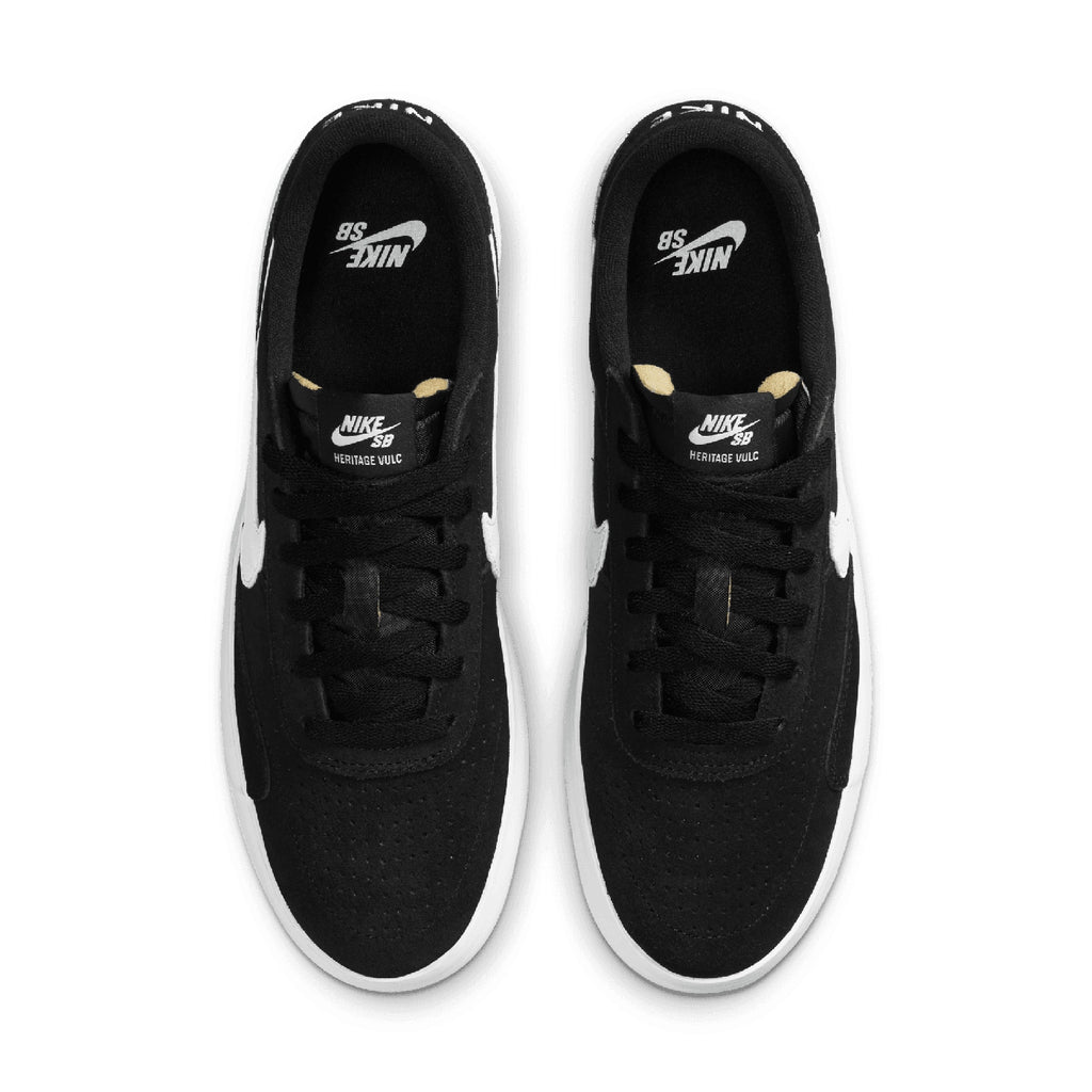 Nike SB Heritage Vulc Shoes - Black / White - Black - White - top