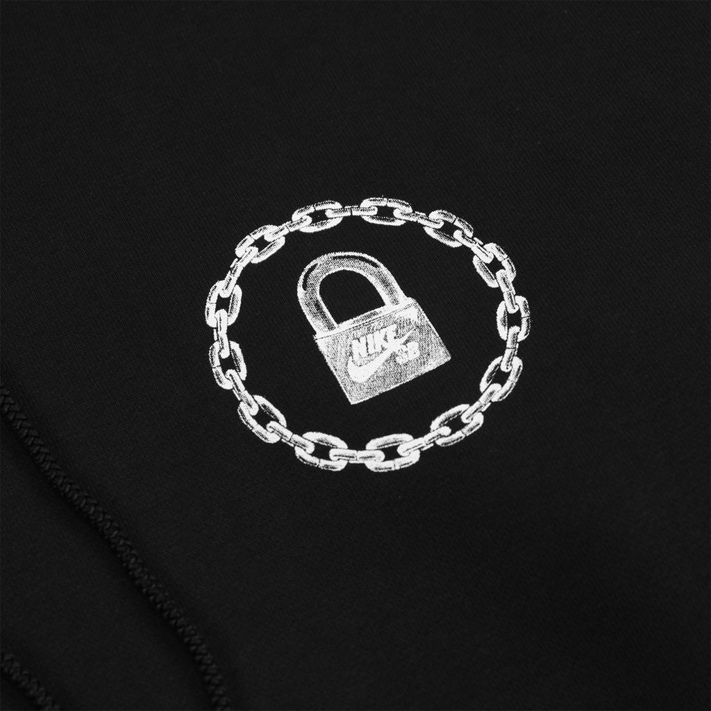 Nike SB On Lock Hoodie - Black - closeup
