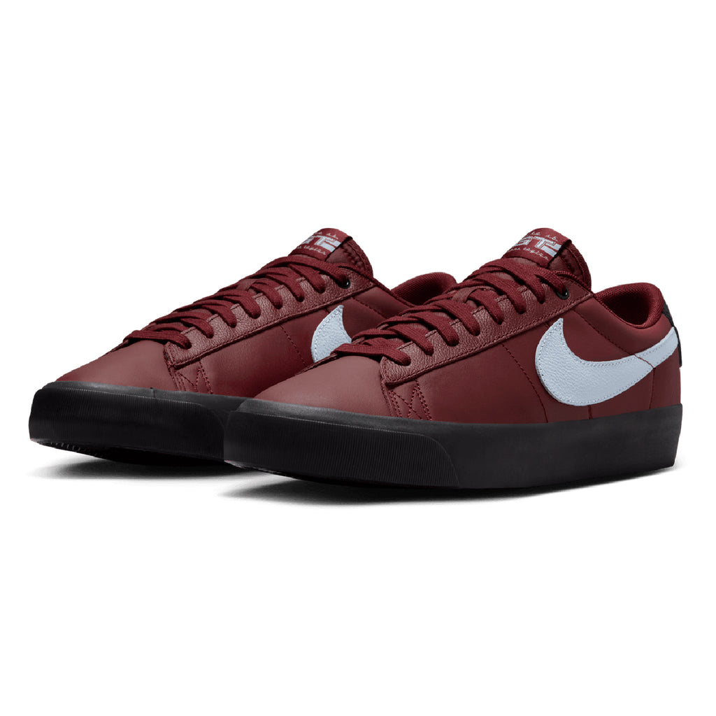 Nike SB Zoom Blazer Low Pro GT Shoes - Dark Team Red / Dark Team Red - Black - Light Armoury Blue - pair