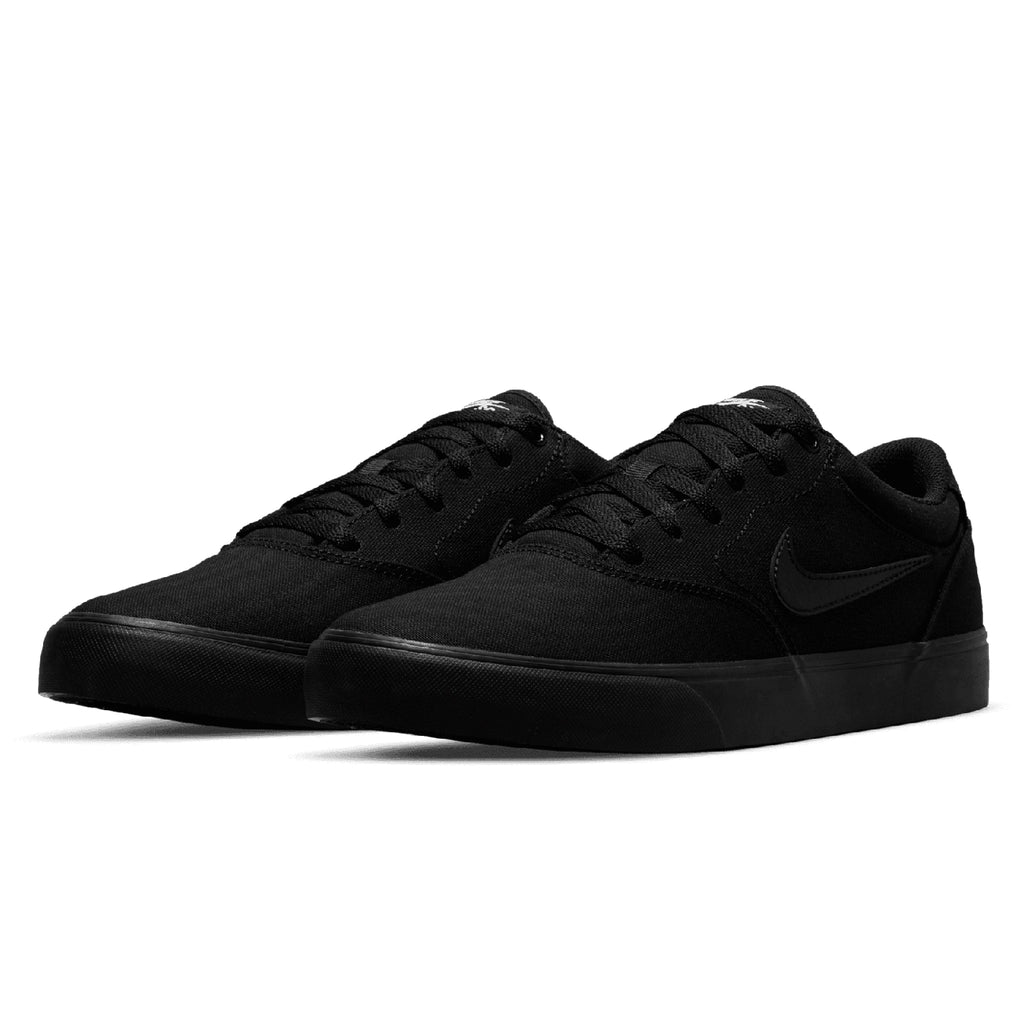 Nike SB Chron 2 Canvas Shoes - Black / Black - Black - Paired