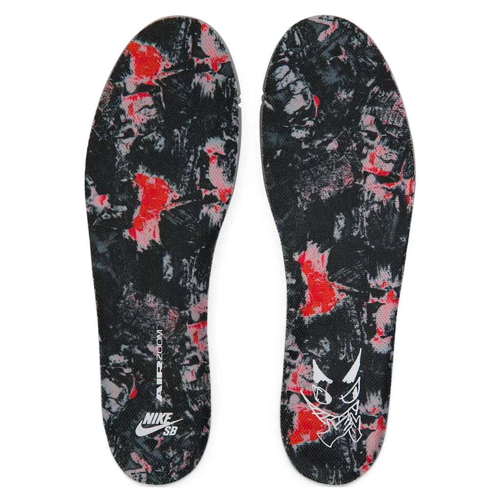 Nike SB Dunk Low Premium 'Krampus' Shoes - Dark Smoke Grey / Campfire Orange - Black - innersole