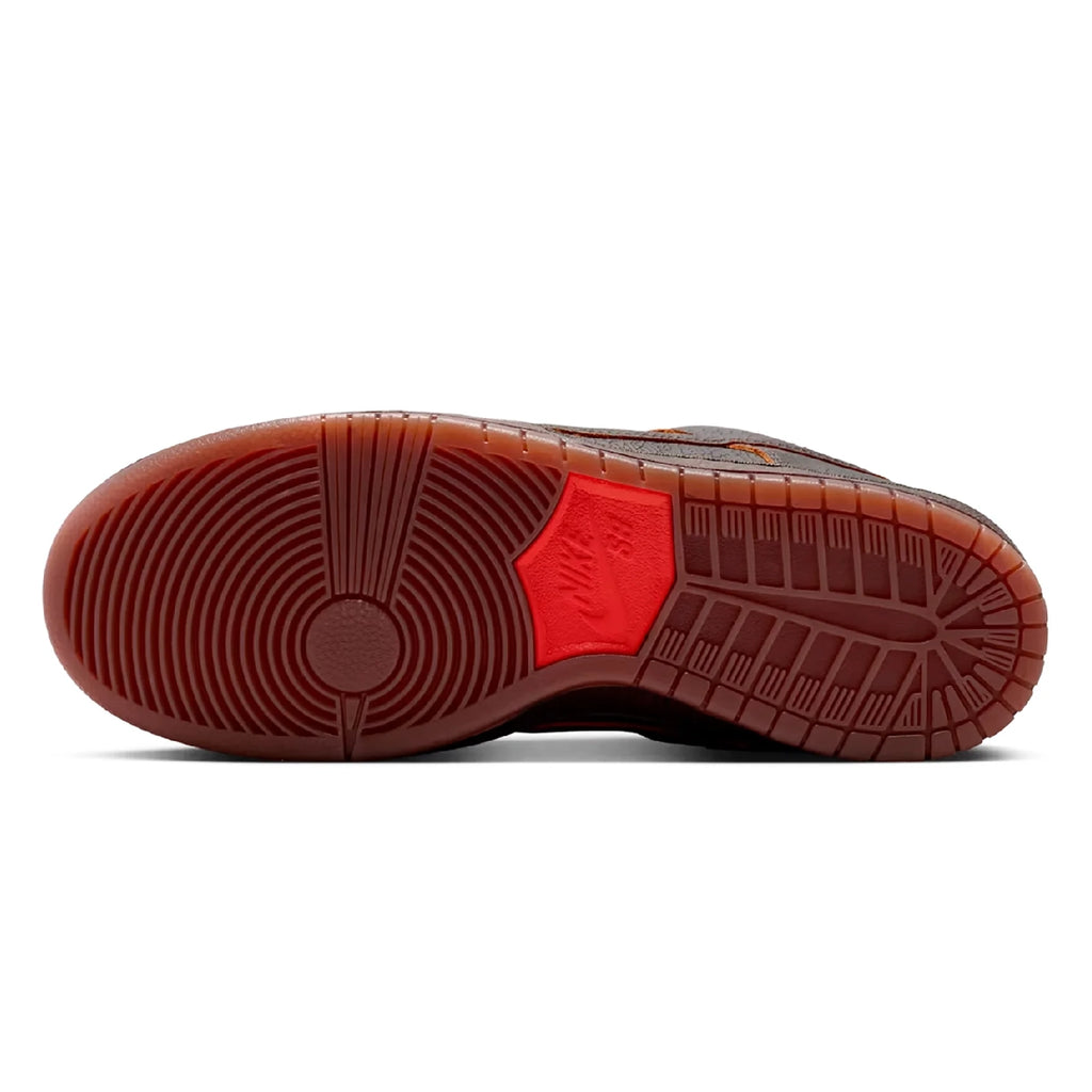 Nike SB Dunk Low Premium 'Krampus' Shoes - Dark Smoke Grey / Campfire Orange - Black - sole