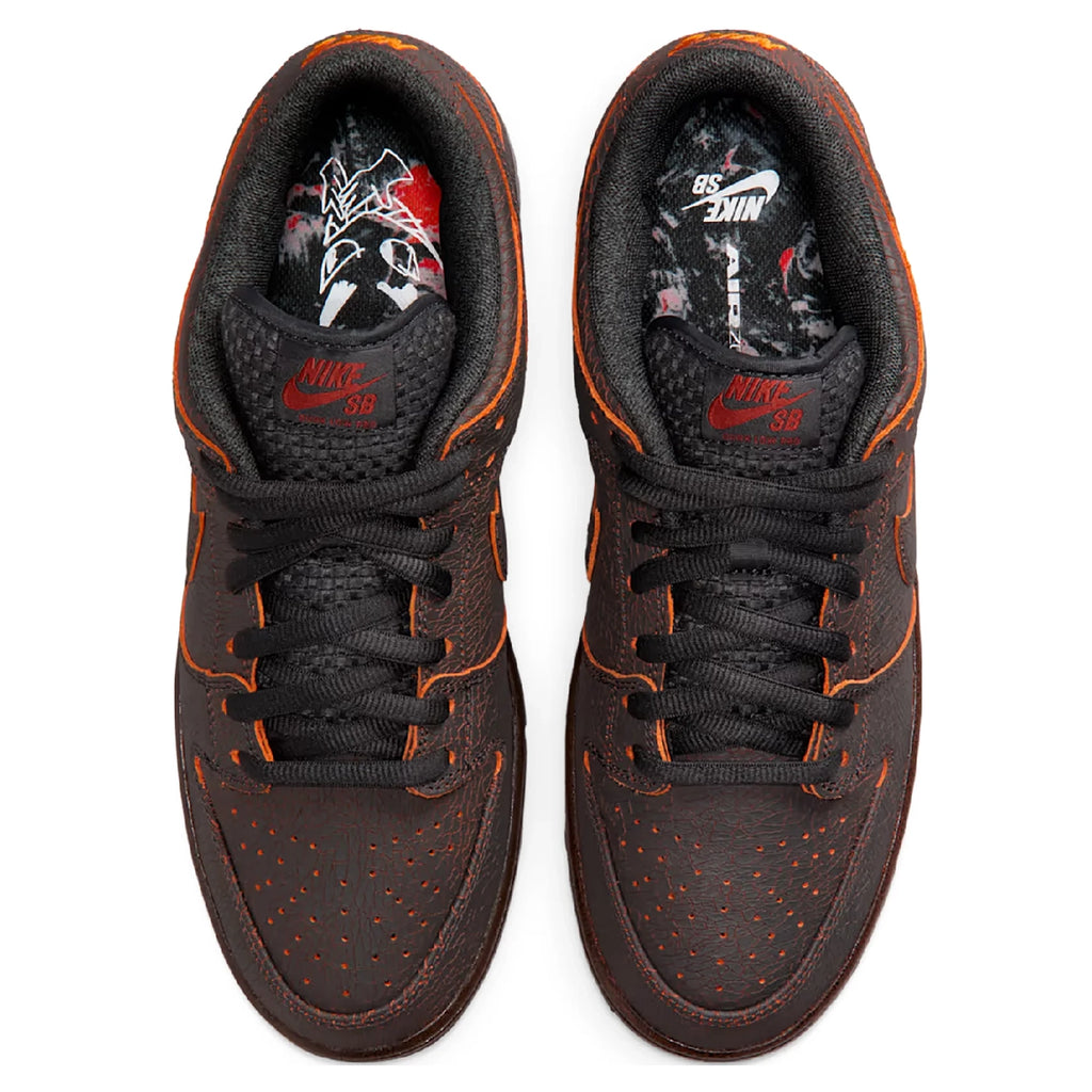 Nike SB Dunk Low Premium 'Krampus' Shoes - Dark Smoke Grey / Campfire Orange - Black - top