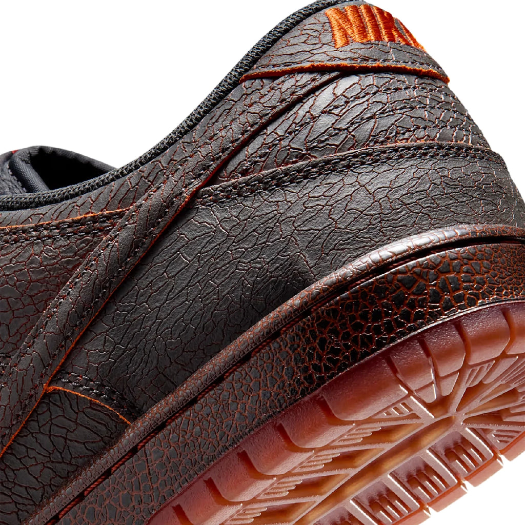 Nike SB Dunk Low Premium 'Krampus' Shoes - Dark Smoke Grey / Campfire Orange - Black - heel