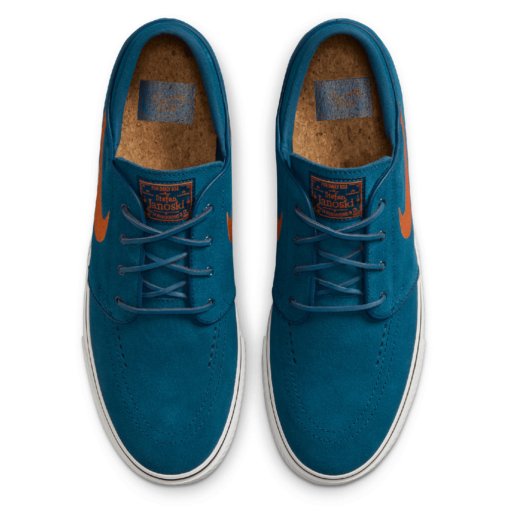 Nike SB Zoom Janoski OG+ Shoes - Blue Force / Campfire Orange - Blue Force - top