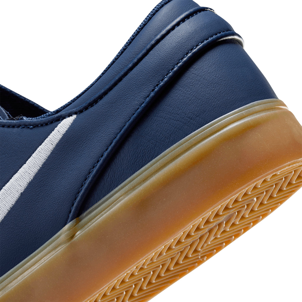 Nike SB Zoom Janoski OG+ Shoes - Navy / White - Navy - Gum Light Brown - heel