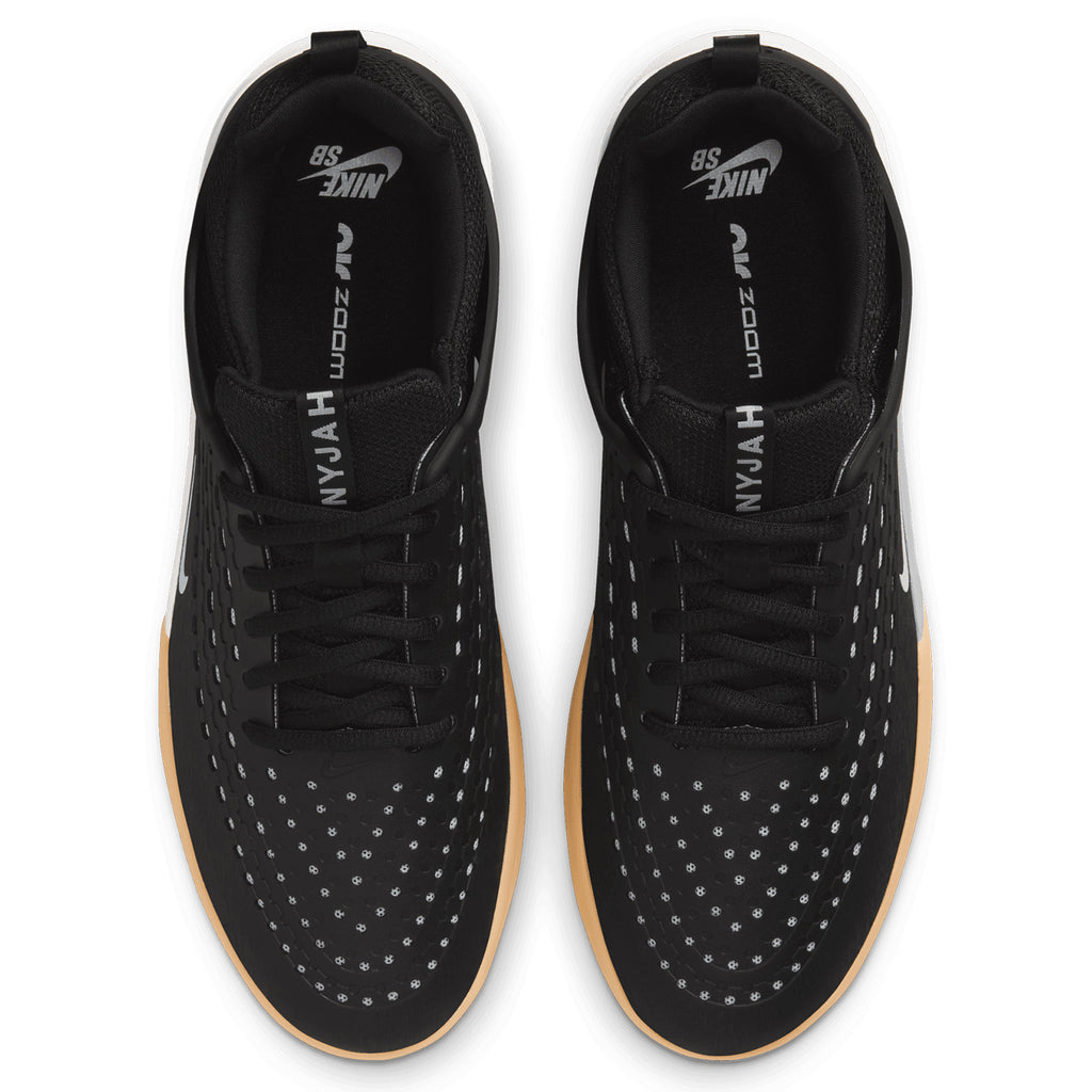 Nike SB Nyjah 3 Shoes - Black / White - White - top