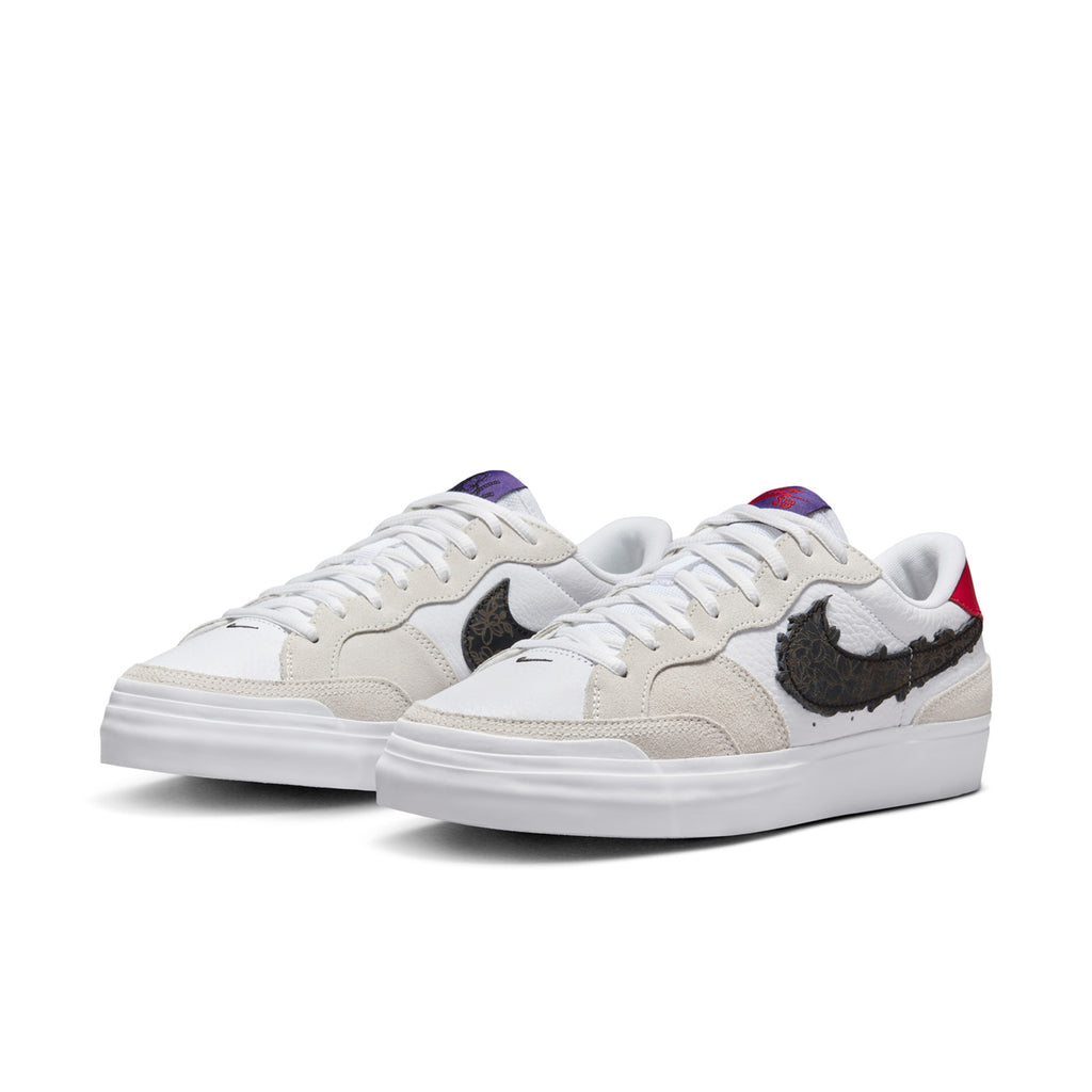 Nike SB Pogo Plus Shoes - Sail / Black - White - Gym Red - Court Purple - Black - Paired