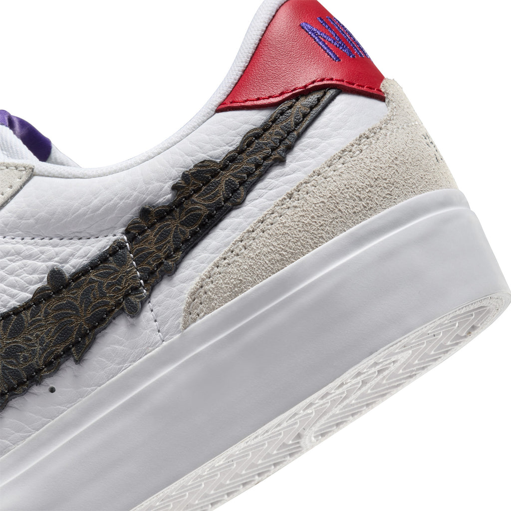 Nike SB Pogo Plus Shoes - Sail / Black - White - Gym Red - Court Purple - Black - Heel detail