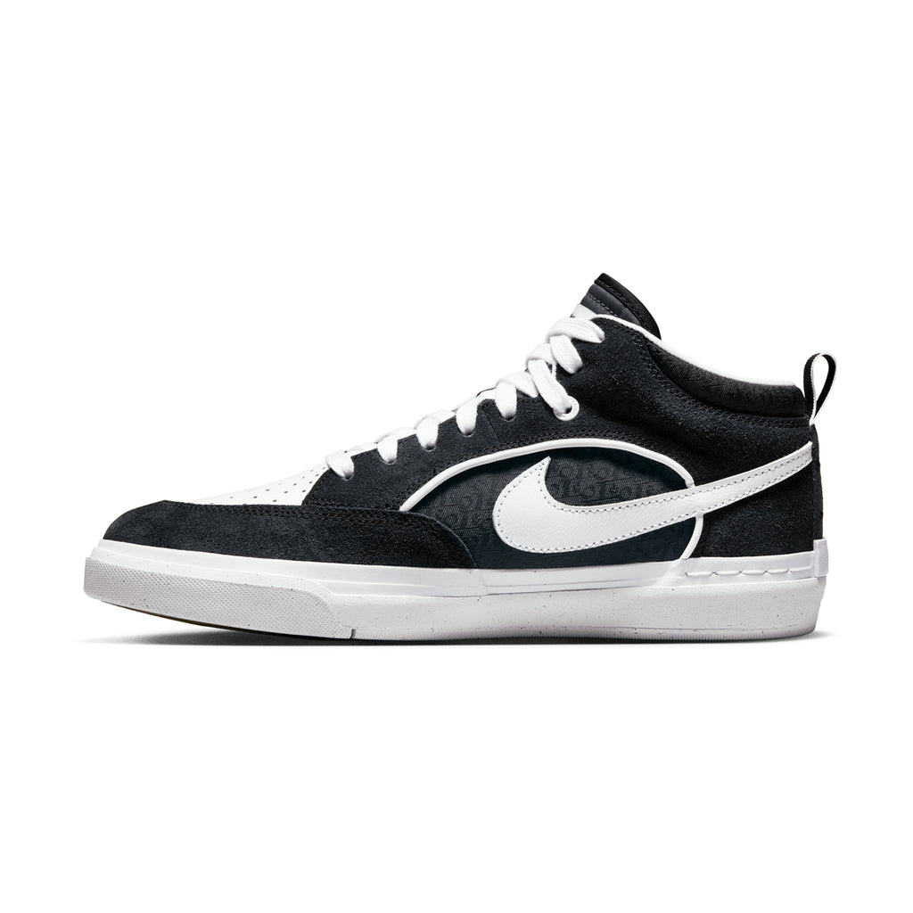 Nike SB x React Leo Shoes - Black / White - Black - Gum Light Brown - side