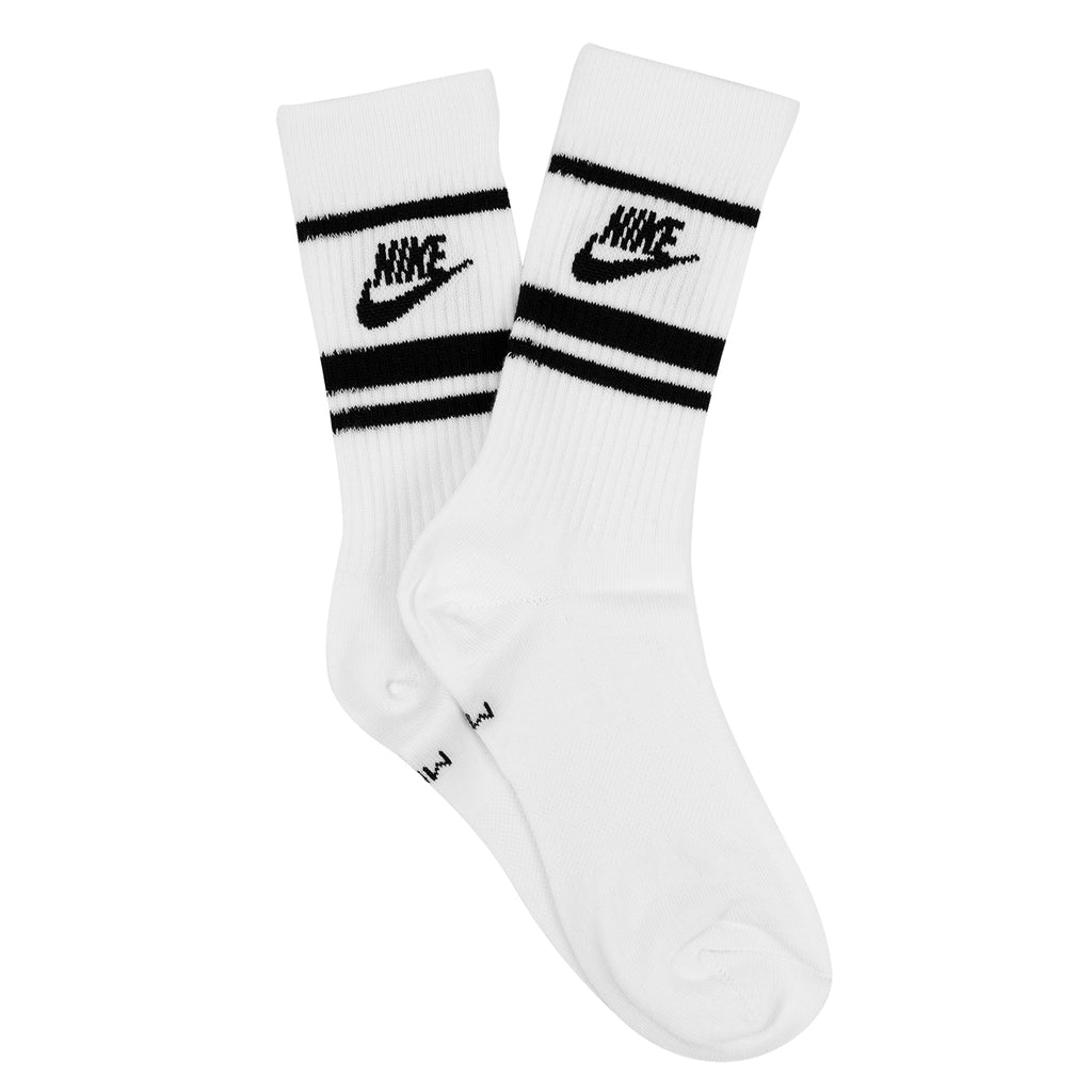 Nike Everyday Essential 3 Pack Stripe Crew Socks - White / Black / Black - main