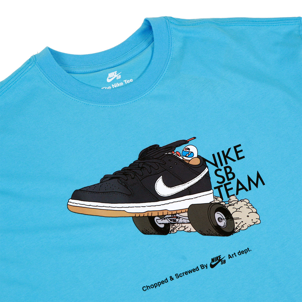 Nike SB Dunk Team T Shirt in Baltic Blue - front