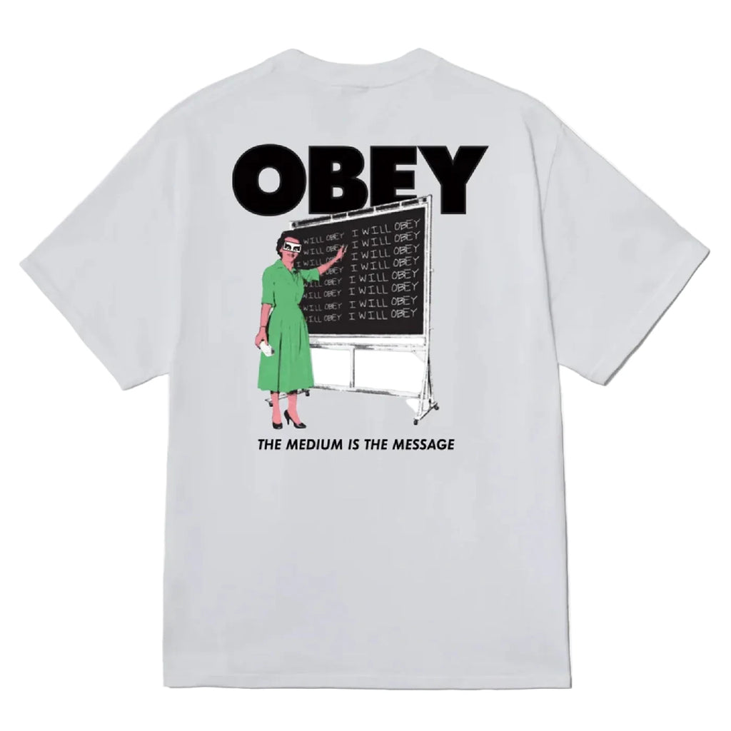 I Will Obey T Shirt in White by Obey | Bored of Southsea
