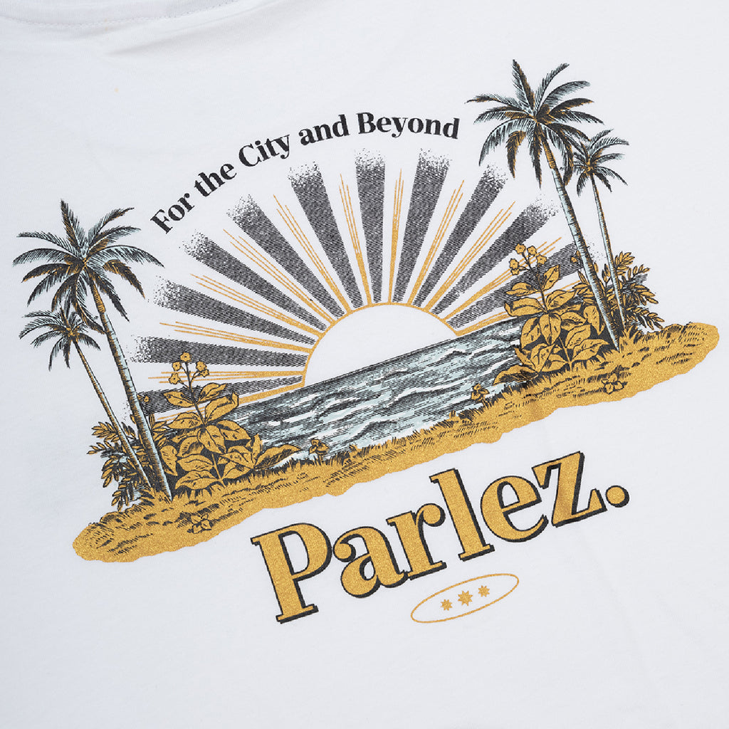 Parlez Occasus T Shirt - White - close up 2