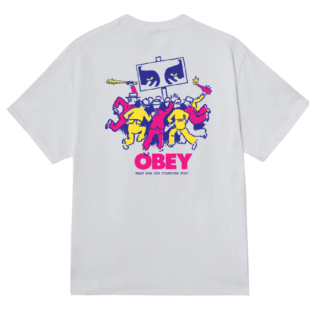 Obey Steady Mobbin' T Shirt - White - back