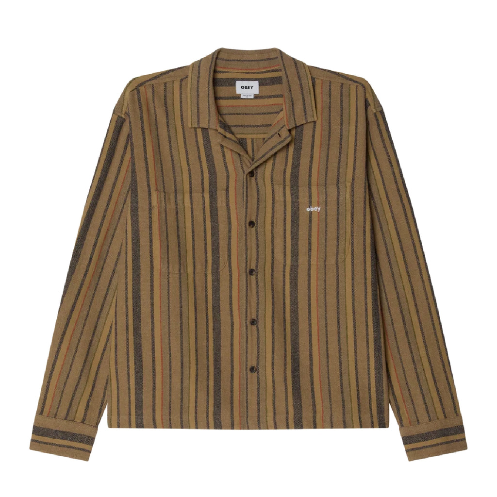 Obey Willard Woven Shirt - Irish Cream Multi - front