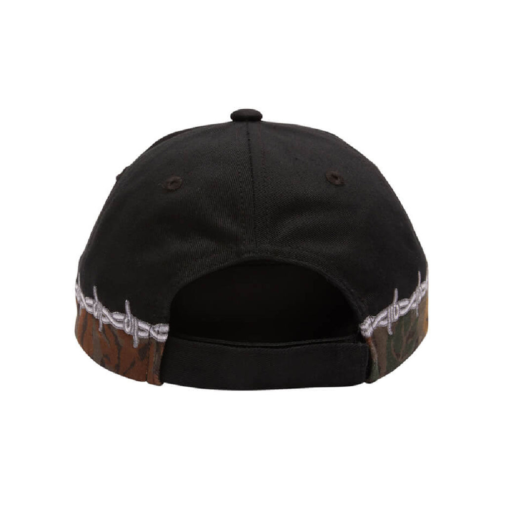 Obey Not Right 6 Panel Velcro Back Cap - Black Multi - back